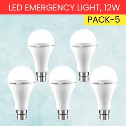 sacro 12W Rechargeable Inverter LED Bulb with Upto 4H.Power Cut Lighting Pack of_5Q12 4 hrs Bulb Emergency Light-picture-16