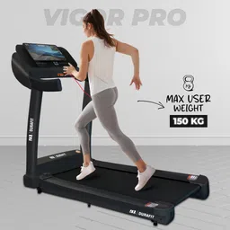 durafit Vigor Pro BLDC 5 HP Peak Motorized| 18km Speed | 25-Level Incline Home Use Treadmill image 2