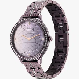 titan Purple Glitz Analog Watch- For Women 95209QM01 image 5