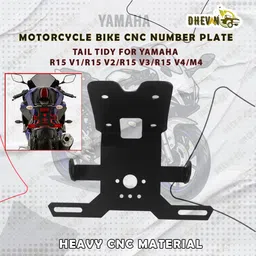 dhevan TT-H Tail tidy/fender Eliminator for Yamaha R15 V3/V4/R15S/R15M Bike Number Plate image 2