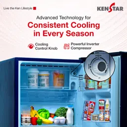 kenstar 208 L Direct Cool Single Door 3 Star Refrigeratorwith Large Vegetable Basket and Powerful Inverter Compressor image 2