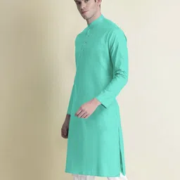 omkar enterprisess Men Cotton Blend Kurta Pyjama Set-picture-37
