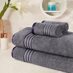 cuddle cotton Cotton 400 GSM Bath, Hand Towel Set image 3