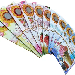 clouded hobbies Multicolor Designer Sagun Envelopes with One Rupee Coin Lifata for Any Occasions Envelopes image 2