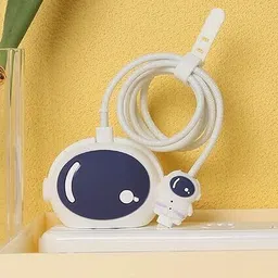 BeeNex Safe Cute Astro Charger Case for iPhone 20W USB-C Adapter, Spiral Cable Protector image 1