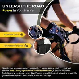 bad owl Motoflex Bike Riding Gloves for Men and Women – Full Finger Hand Protection Riding Gloves image 3