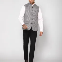 cantabil Checkered Men Waistcoat image 5