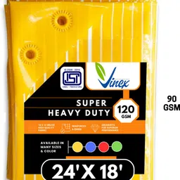 vinex 24ft X 18ft, 120 GSM | Multilayer Water Proof Tarpaulin Sheet | ISI MARK Tent - For Transportation Covers image 1