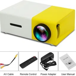 ZVR Mini Portable LED Projector 600 lm Support 3.5mm Audio, HDMI, USB & TF Card Slot (600 lm) Portable Projector image 5