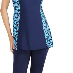 rovars Graphic Print Women Swim-dress Blue Swimsuit-picture-11