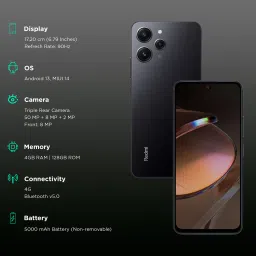 Redmi 12 (4GB RAM, 128GB, Jade Black) image 3