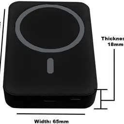 fahig 8000 mAh 22.5 W Wired & Wireless With MagSafe Compact Pocket Size Power Bank image 3