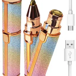 MELVIN JACK 2-in-1 Rechargeable Eyebrow & Facial Hair Trimmer for Women | Glitter Body | USB Charging Cordless Epilator-picture-11