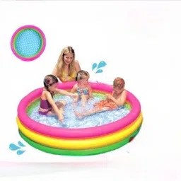 tiny tales 2 Ft Baby Bath Tub, Multi Color Inflatable Swimming Pool image 1