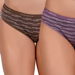 evaara Pack of 3 Women Hipster Grey, Purple, Brown Panty-picture-13