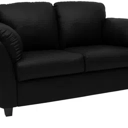 casacraft from pepperfry Montero 2 Seater Sofa In Black Colour image 2