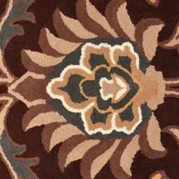 presto Brown Traditional Wool 6 ft x 9 ft Hand Tufted Carpet image 4