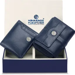 hammonds flycatcher Men & Women Formal Blue Genuine Leather RFID Wallet-picture-11