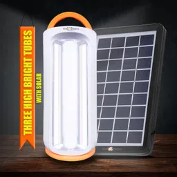 Emergency 3 Side LED Tube Home Rechargeable Floor Lantern Lamp With Solar Penal 8 hrs Lantern Emergency Light-image-55