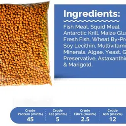 global green Aquarium Fish Pellets (Big 3mm Floating) | 100gm - Highly Nutritious Fish Food 0.1 kg Dry All Life Stages Fish Food image 3