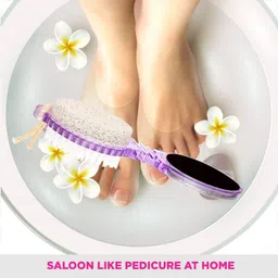 dazzle beauty 4 In 1 foot brush (Cleanse, Scrub, File And Buff) Pedicure Tool image 5
