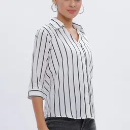 fuback Women Regular Fit Striped Casual Shirt-picture-27