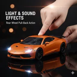 toybuzz Premium Sport Lambo Car1:32 D-Cast With Strong Pull Back & Openable DoorFriction-picture-37