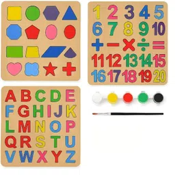 twyn Wooden Educational Puzzle Set – Alphabets, Numbers & Shapes for Kids-picture-21