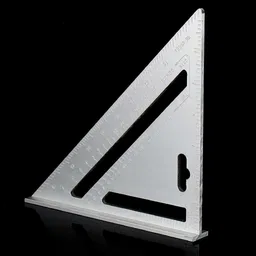 emergity Aluminum Carpentry Speed Square Right Angle Triangle Protractor Scale Tri-Square-picture-27