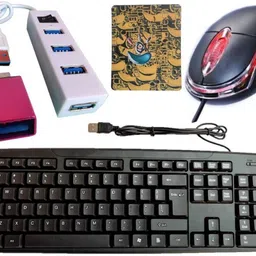 ANJO Wired USB Keyboard-Wired LED Mouse-Non Slip Mouse Pad-2.0 USB Hub-OTG Type C Combo Set-picture-25