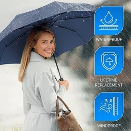 gopinath autolink Windproof Auto Open & Close Purse Umbrellas , 3 Fold Umbrella for man/woman Umbrella image 4
