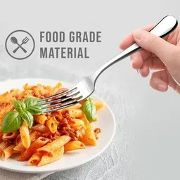 dinezaar ClassicFeast 6-Piece Stainless Steel Dinner Fork, Dessert Fork, Salad Fork Set image 5