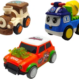 vaniha Unbreakable Four-Wheel Drive Friction Powered Diecast Toy Set-C117-picture-34