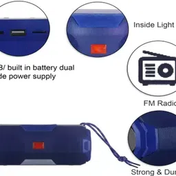 Shigul Extra Powerfull Aoo6 speaker with charging cable ,hi-Fi Bass for TF/FM/USB/BT Speaker Mod image 3