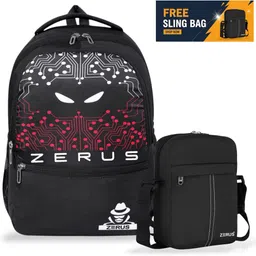 zerus Medium 30 L Laptop Backpack Graphic Print School Bag Combo with Free Sling Bag for Boys Girls College Travel-picture-11