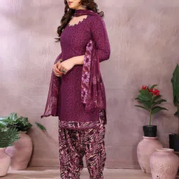 yashika Unstitched Crepe Salwar Suit Material Printed image 3