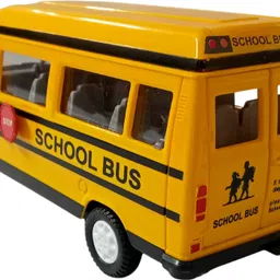 amisha gift gallery Pull Back Action School Bus Model Toy for Kids and Boys (Color May Vary) image 2