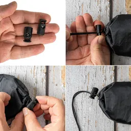 rarehaunt Cord Stoper Lock One hole ideal for Ø 5 mm cord Clothing luggage acesory 20 Pc image 3