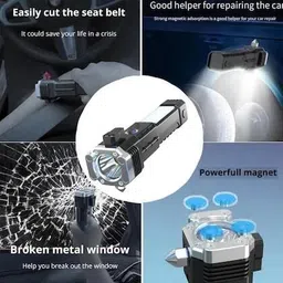 sebon LED Flashlight with Magnets, hammer with 4 in 1 option - M14 Torch Torch image 4