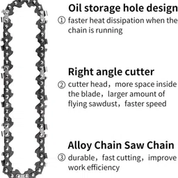 mdk 18 inch Chainsaw Replacement chain Pitch .325" 0.058 Gauge 72DL Woodworking Tool ( Machine not included) Fuel Chainsaw image 2