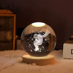 Star Prince Crystal Ball Night Light,3D Galaxy Glass Ball with Wooden Base Table Lamp-image-13