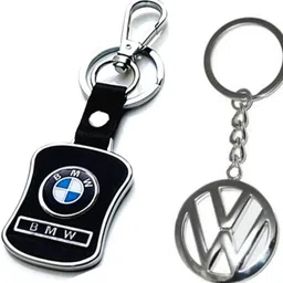 Bmw leather & Wollswagen metal keychain Key Chain-image-10