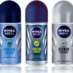 nivea Fresh Active,Fresh Power,Silver Protect Deodorant Roll-on - For Men-picture-25