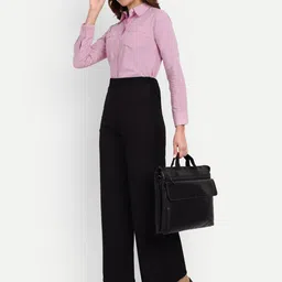 broadstar Women Loose Fit Black Polyester Trousers image 5