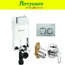 parryware Half Frame Concealed Cistern, with divater body upper espiron set of 1 pic 147 Dual Flush Tank-picture-34