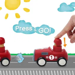 bitty toys Push Pull Back and Go Car Play Set For Kids |Push and Go Friction image 2