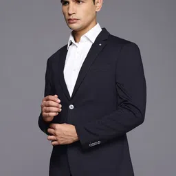 raymond Men Solid Single Breasted Formal Blazer image 3
