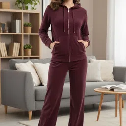 fablush Solid Women Track Suit-picture-29