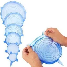 chprex Microwave Safe Silicone Stretch Lids Flexible Covers 2.6 inch, 3.8 inch, 4.5 inch, 5.5 inch, 6.3 inch, 7.3 inch Lid Set, Pack of 14 image 1