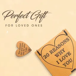 celebr8 20 Reasons Why I Love You Message Gift Surprise Wooden Box Greeting Card image 3